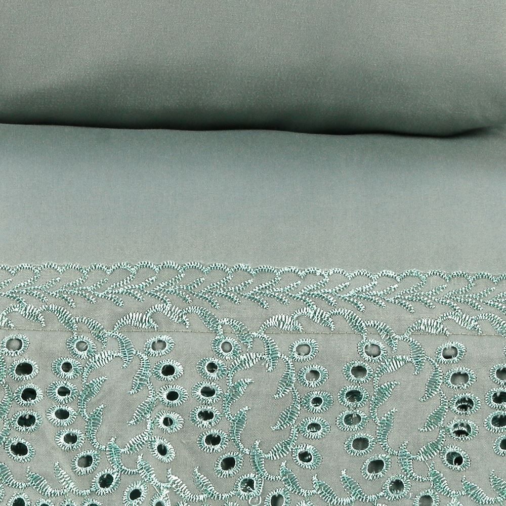 Jogo de Cama King Imperial com Renda Havan Casa 4 pçs - Verde