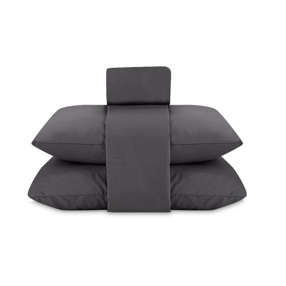 Jogo De Cama King Micropercal Liso Havan Casa 4 Peças - Chumbo 