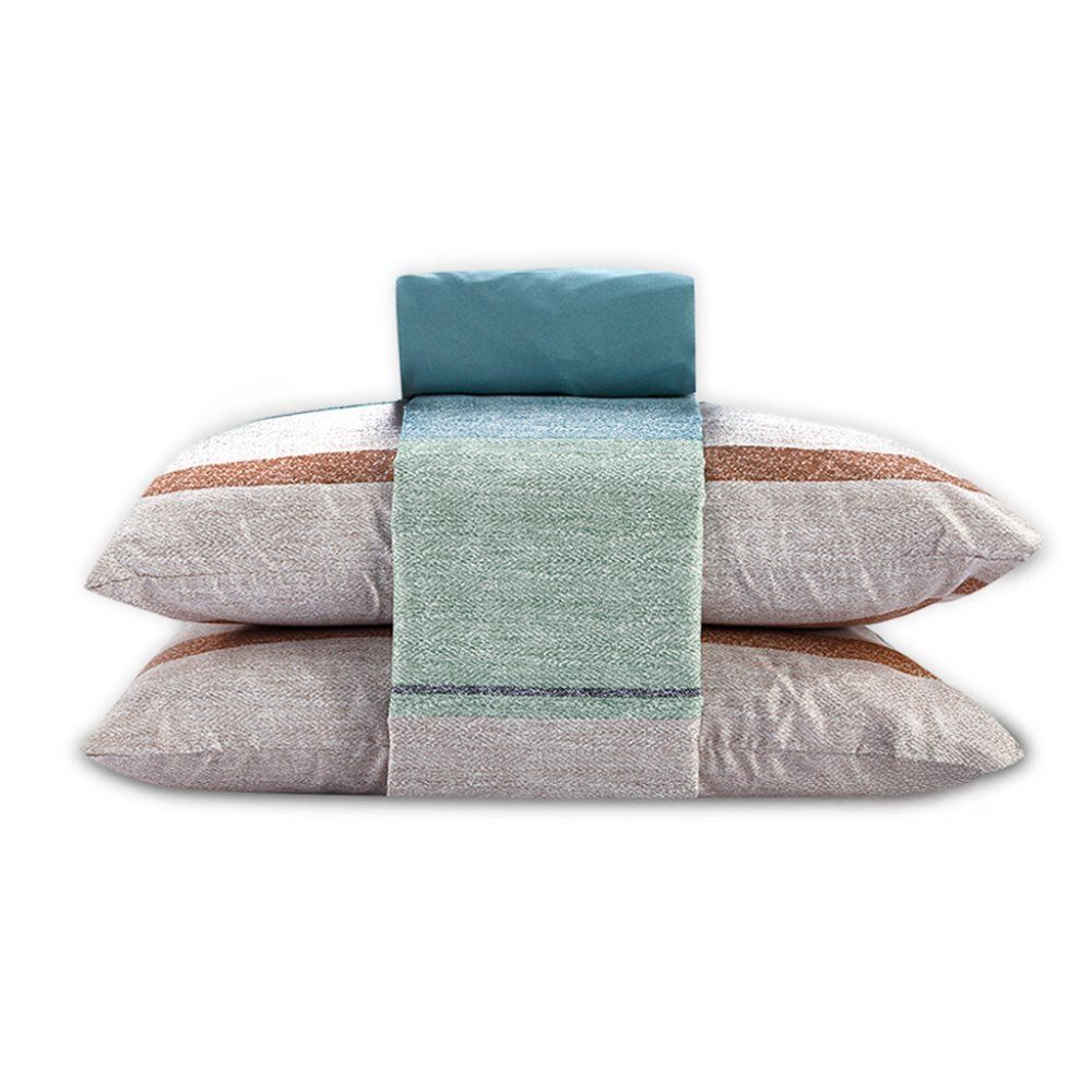 Jogo De Cama King Micropercal Havan Casa 4 Pçs - Paladio Listra Verde