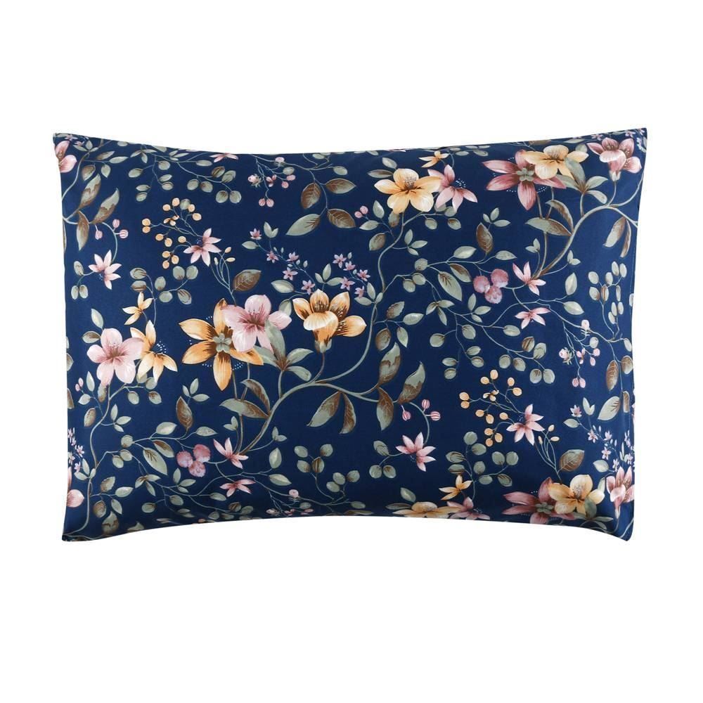 Jogo De Cama King Elegance Havan Casa 4 Pçs - Jungle Marinho Flowers