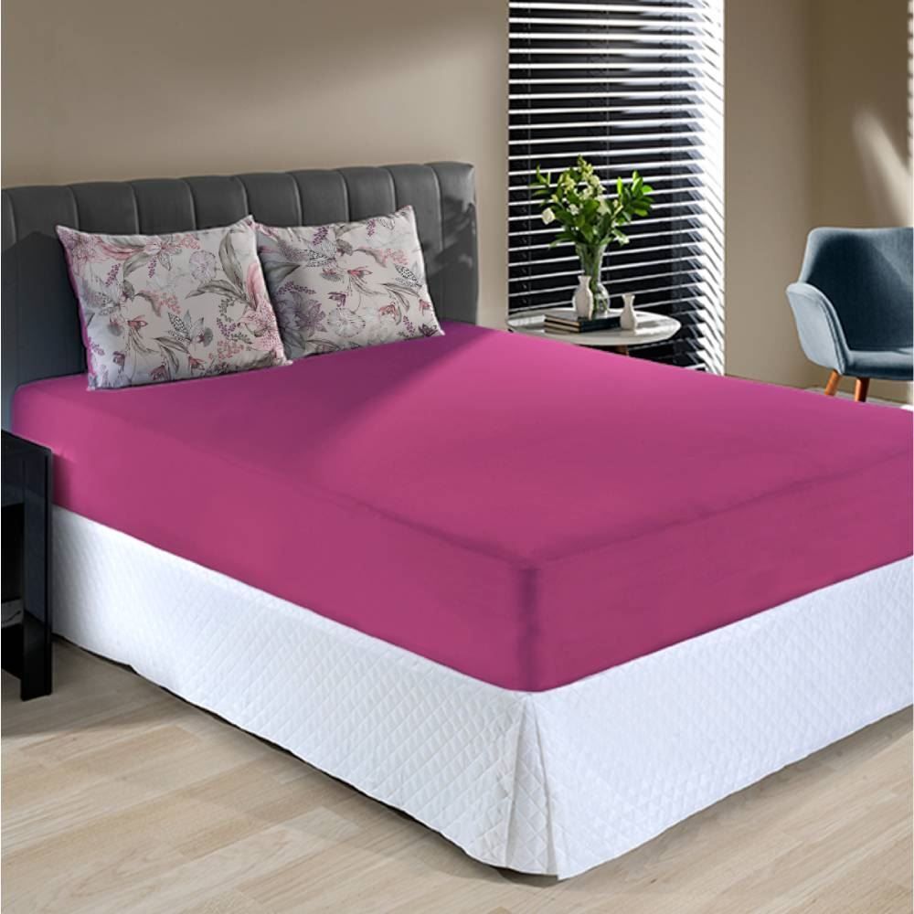 Jogo De Cama Queen Malha Havan Casa 3 Pçs - Ivy Fúcsia