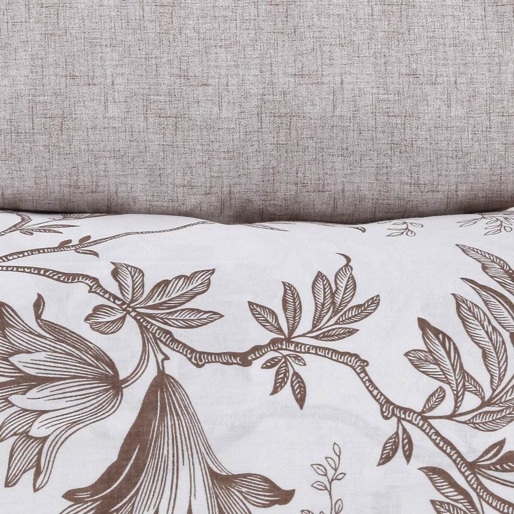 Jogo De Cama Queen Percal 200 Fios Buona Fortuna 4 Pçs - Serena Textura Cru