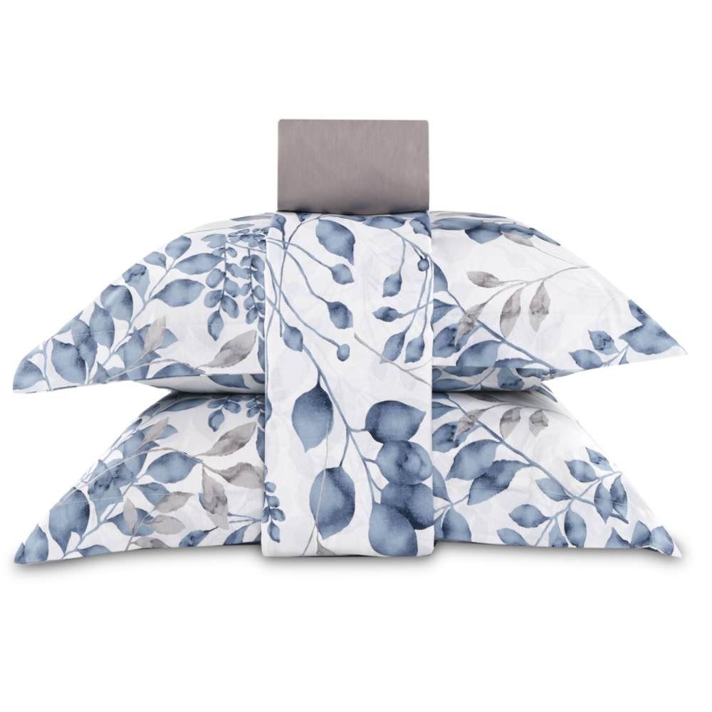 Jogo De Cama Queen Percal 200 Fios Buona Fortuna 4 Pçs - Jade Prata