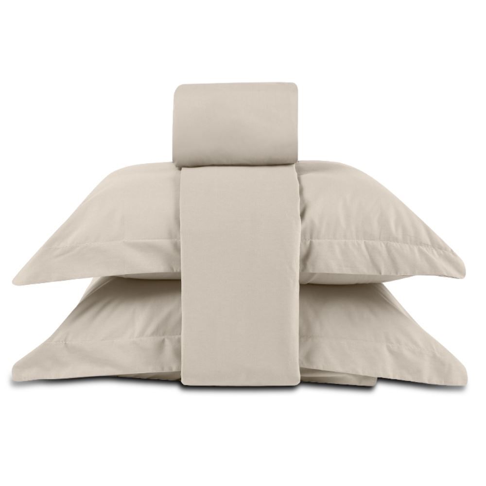 Jogo De Cama Queen Percal Buona Fortuna 4 Pçs - Cru