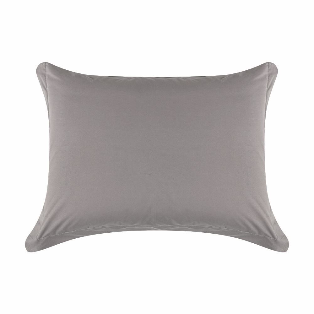 Jogo De Cama Queen Percal Buona Fortuna 4 Pçs - Cinza Prata