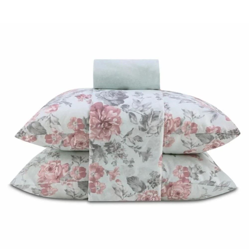 Jogo De Cama Queen Microfibra 150 Fios Havan Casa 4 Peças - Suela Flowers