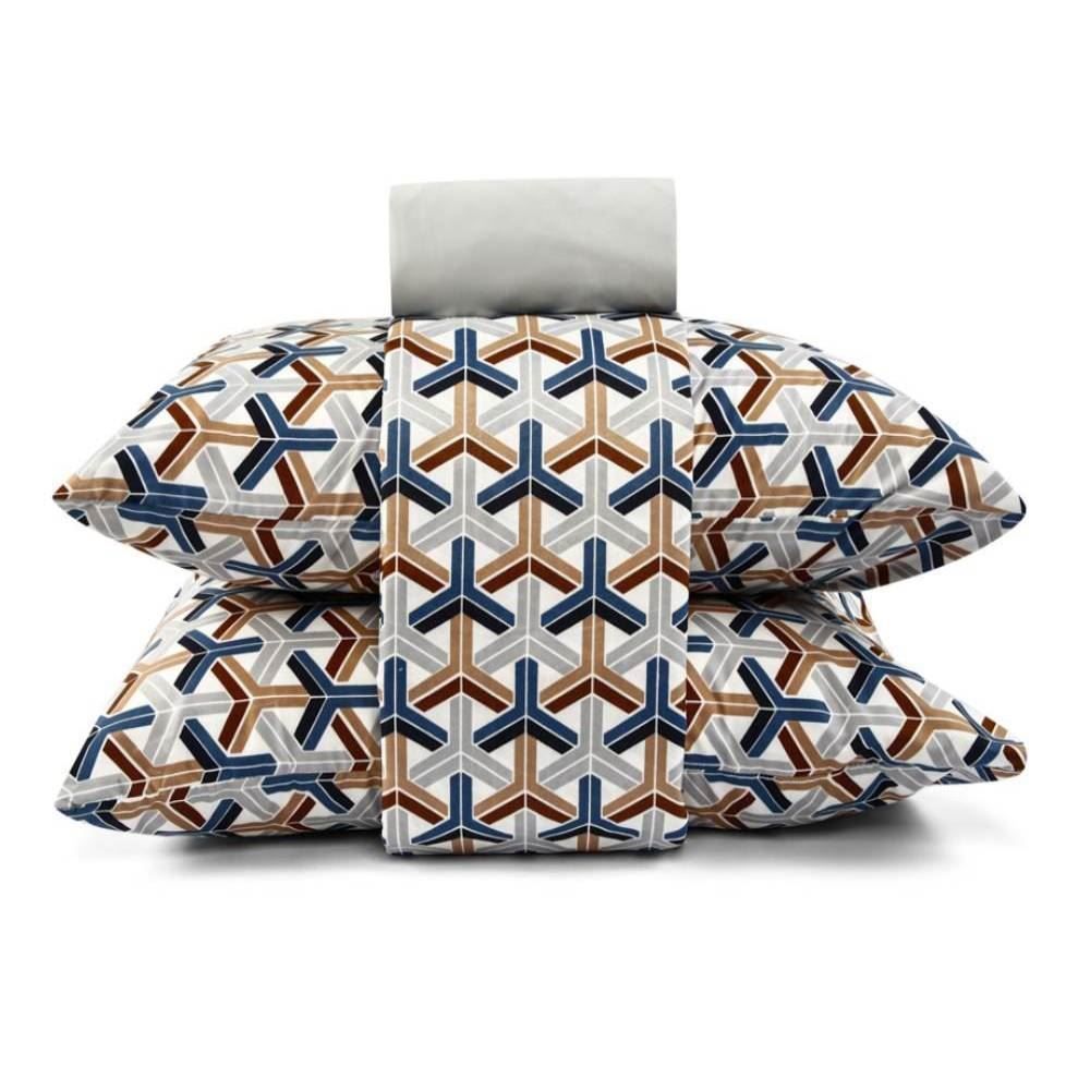 Jogo De Cama Queen Micropercal Havan Casa 4 Pçs - Armi Cinza