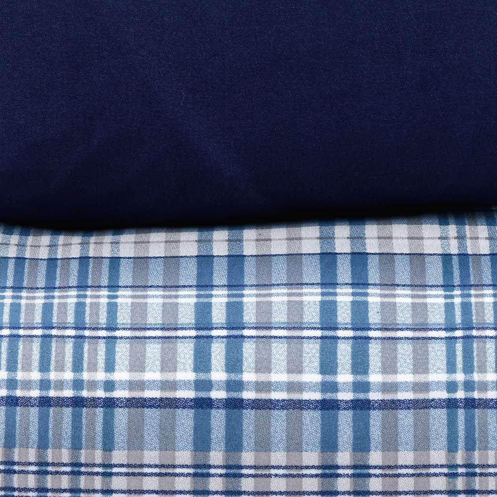 Jogo De Cama Queen Micropercal Havan Casa 4 Pçs - Jack Xadrez Azul