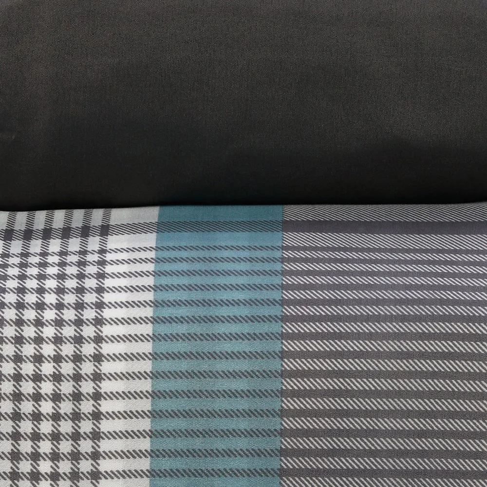 Jogo de Cama Queen Napoli Havan Casa 4 pçs  - Pedro Xadrez Cinza