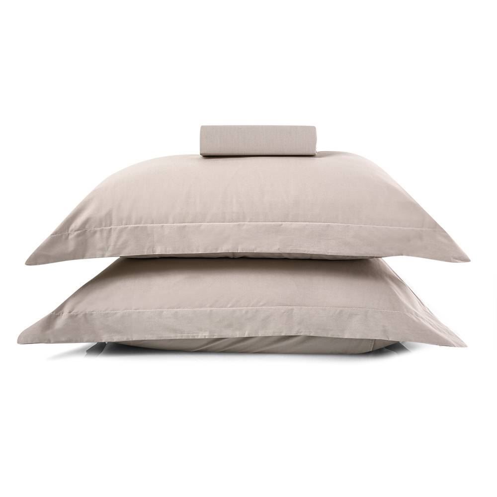 Jogo De Cama Queen Percal 200 Fios Buona Fortuna 3 Pçs - Cru