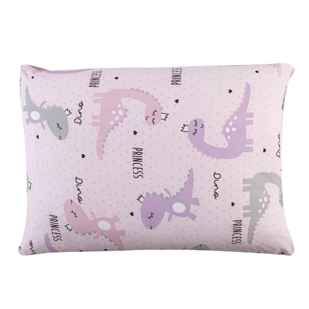 Jogo De Cama Solteiro 100% Algodão Kids Havan  - Dino Rosa