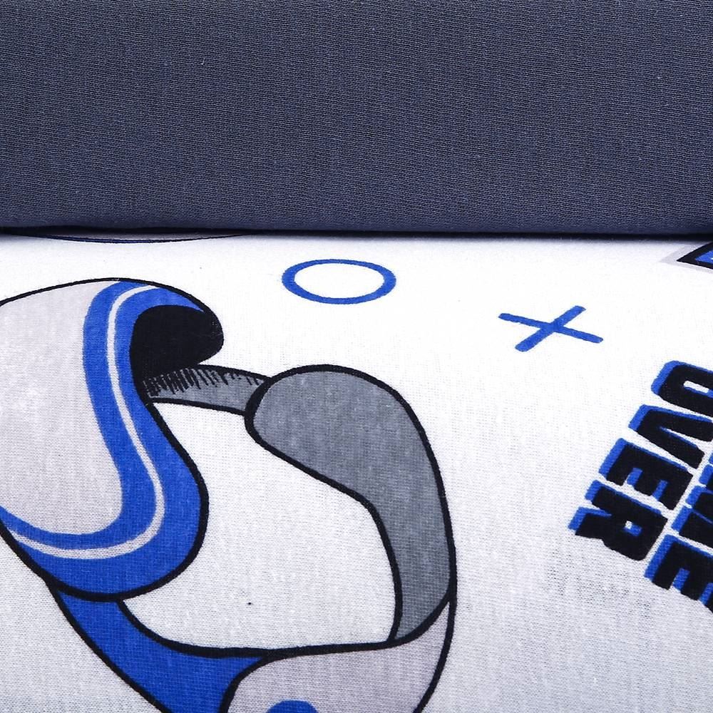 Jogo De Cama Solteiro 100% Algodão Kids Havan  - Game Azul