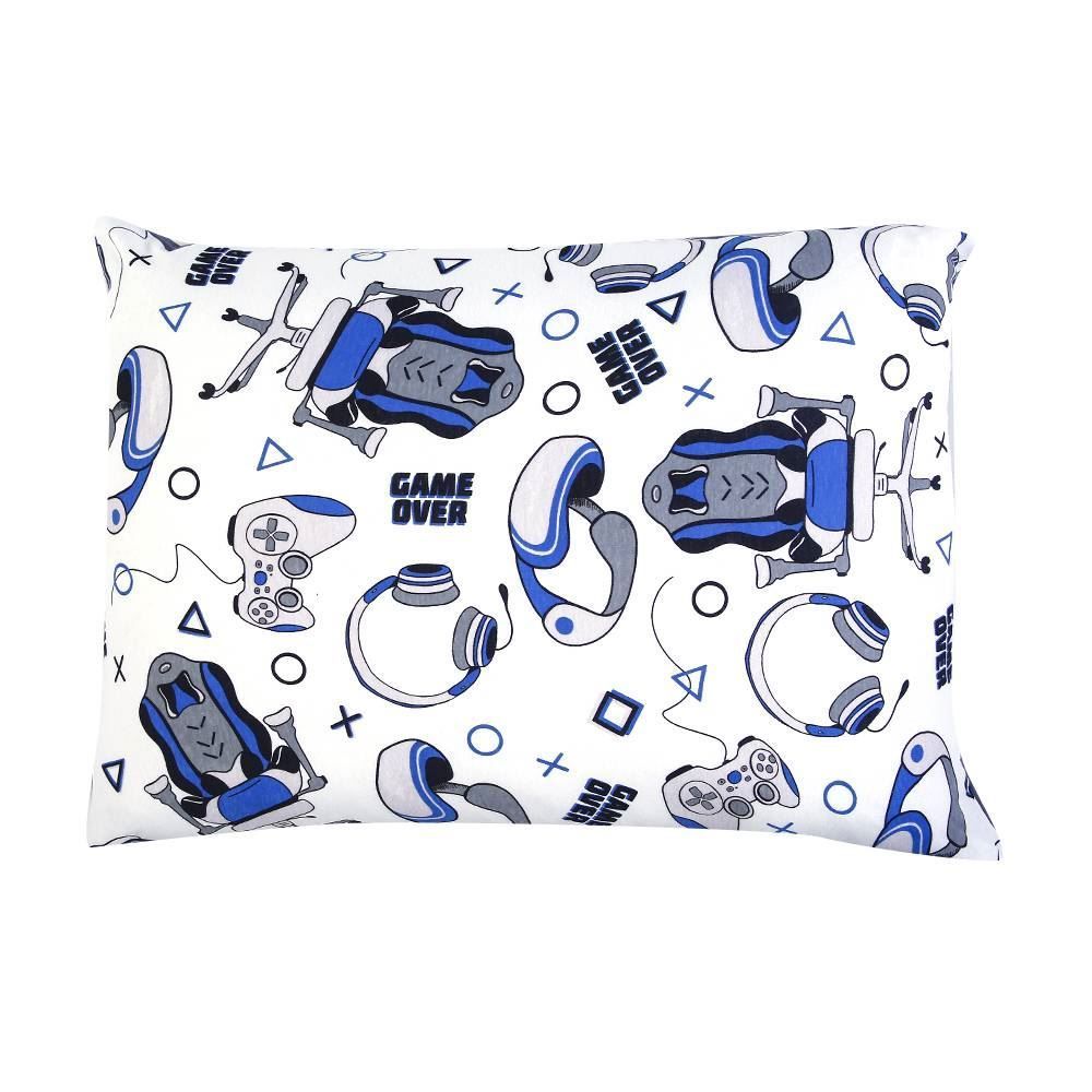 Jogo De Cama Solteiro 100% Algodão Kids Havan  - Game Azul