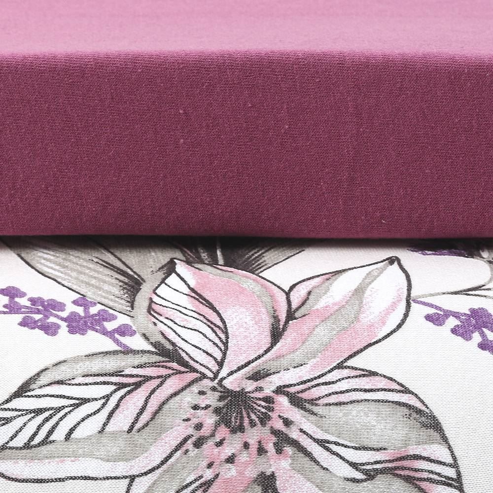 Jogo De Cama Solteiro Malha Havan Casa 2 Pçs - Ivy Fúcsia