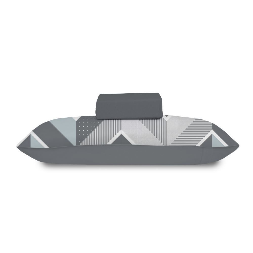 Jogo De Cama Solteiro Malha Havan Casa 2 Pçs - Bruce Cinza