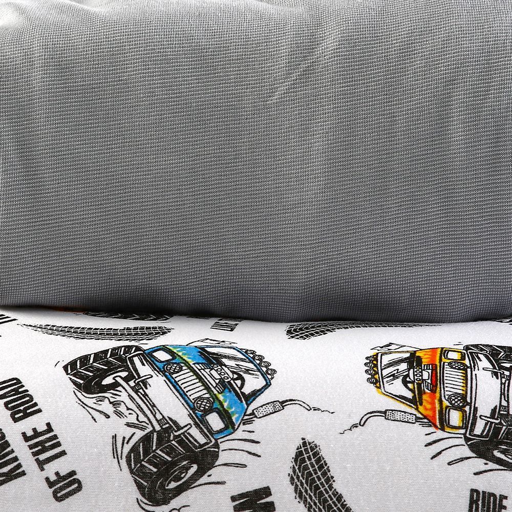 Jogo De Cama Solteiro Kids Malha Solecasa By Havan Kids 2 Pçs - Truck Road Cinza