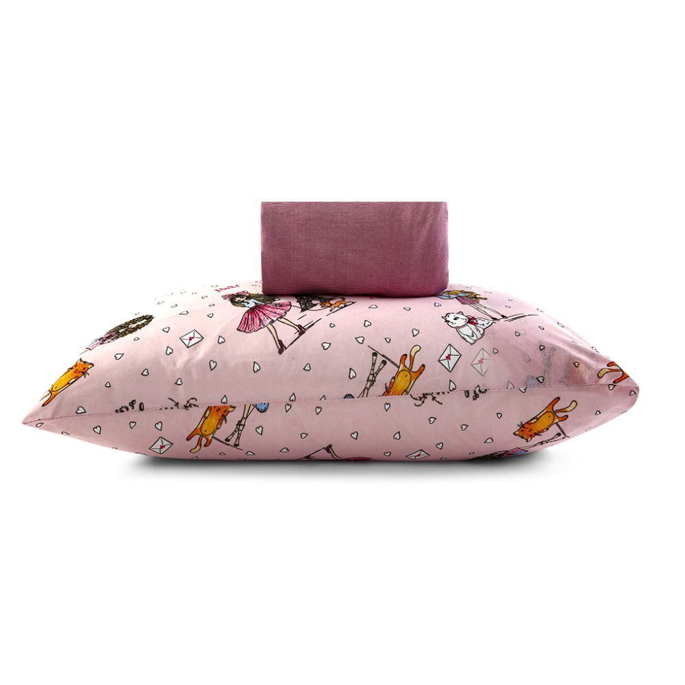 Jogo De Cama Solteiro Kids Malha Solecasa By Havan Kids 2 Pçs - Friends in Paris