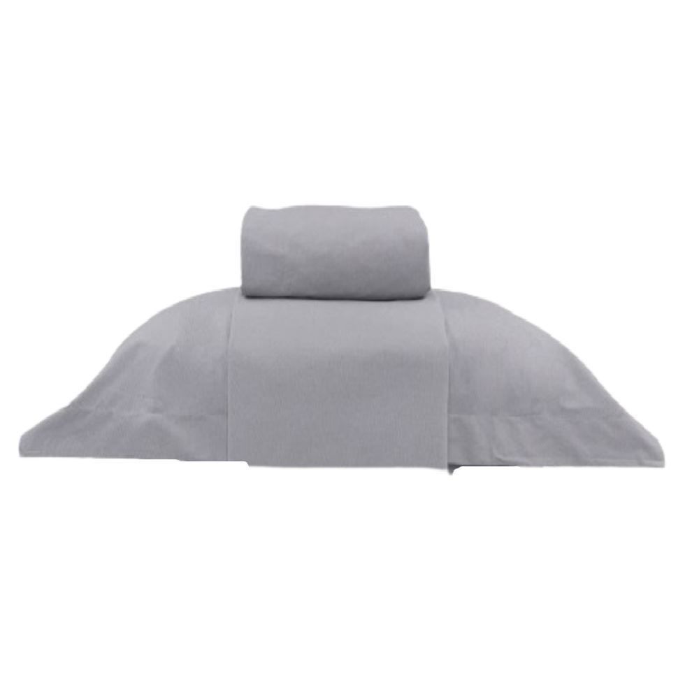 Jogo De Cama Solteiro Percal Buona Fortuna 3 Pçs - Cinza Prata