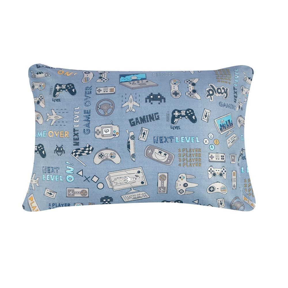  Jogo de Cama Solteiro 150 Fios Havan Kids 3 pçs - Gaming Azul