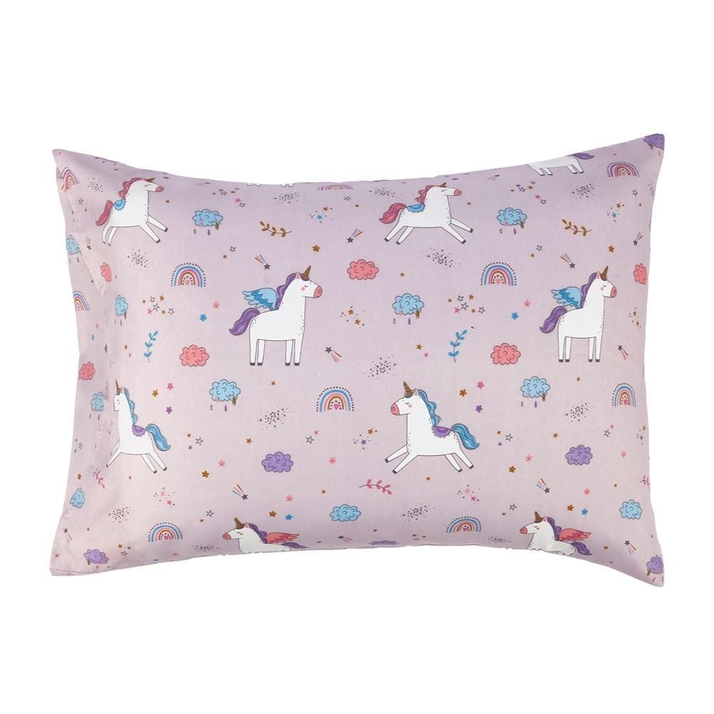  Jogo de Cama Solteiro 150 Fios Havan Kids 3 pçs - Unicórnio Lilás