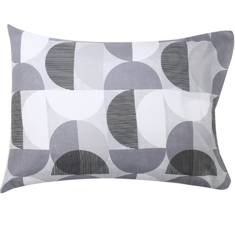 Jogo De Cama Solteiro Microfibra Havan Casa 3 Peças - Luccius Geo Cinza