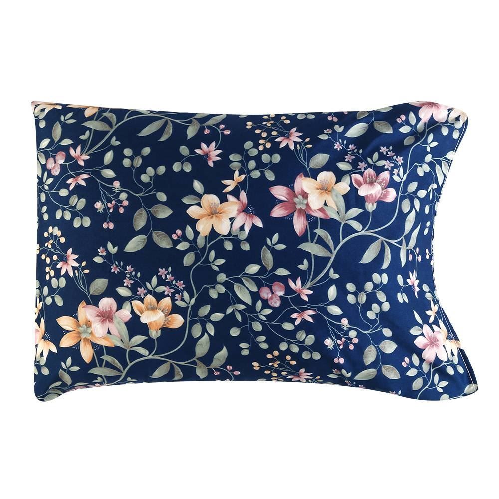 Jogo De Cama Solteiro Micropercal 180 Fios Havan Casa 3 Pçs - Jungle Marinho Flowers