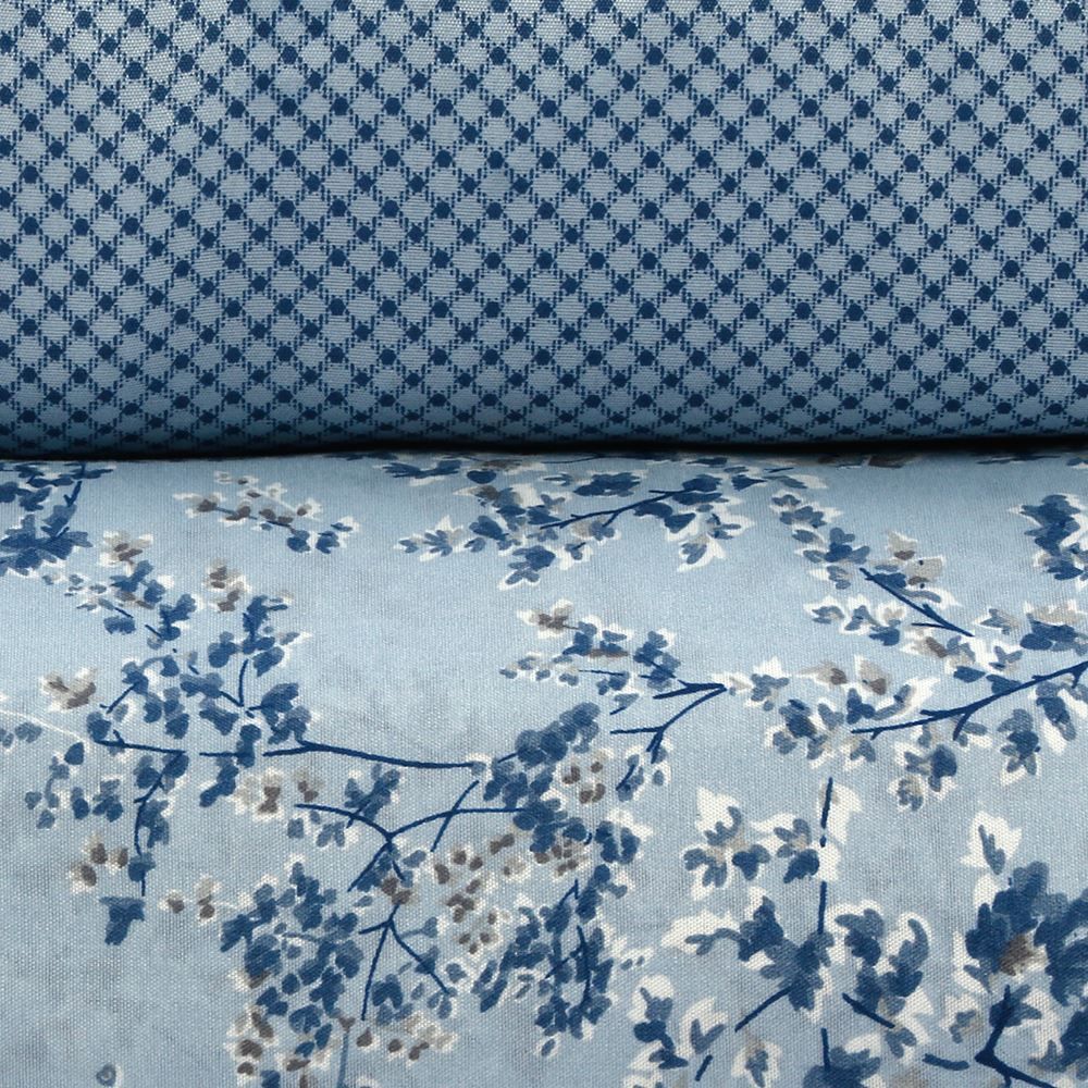 Jogo de Cama Solteiro Napoli Havan Casa 3 Peças - Charme Azul