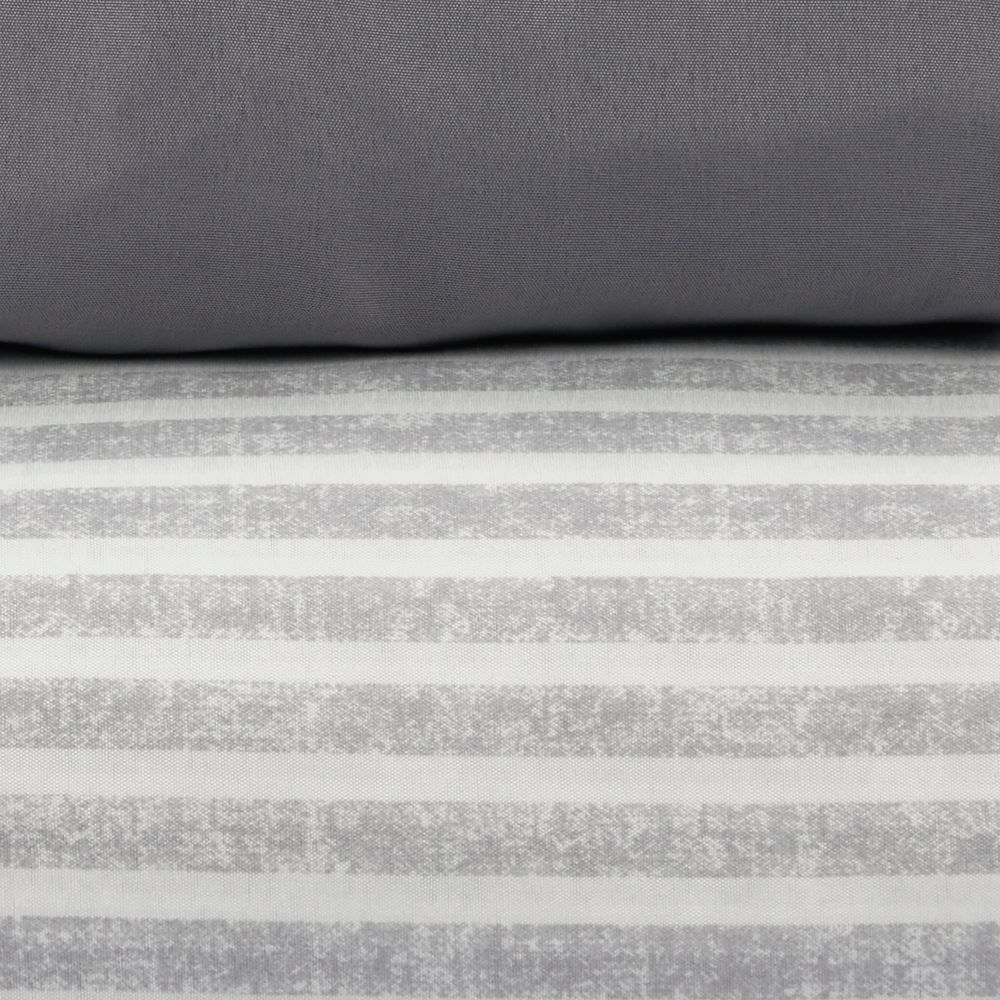 Jogo de Cama Solteiro Napoli Havan Casa 3 Peças - Fabricio Listra Cinza