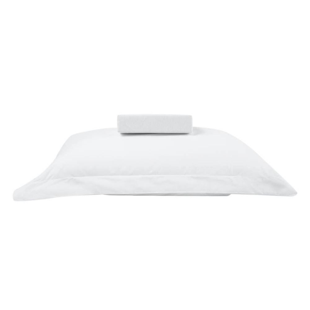 Jogo de Cama Solteiro Percal  Buona Fortuna 2 pçs - Branco Liso