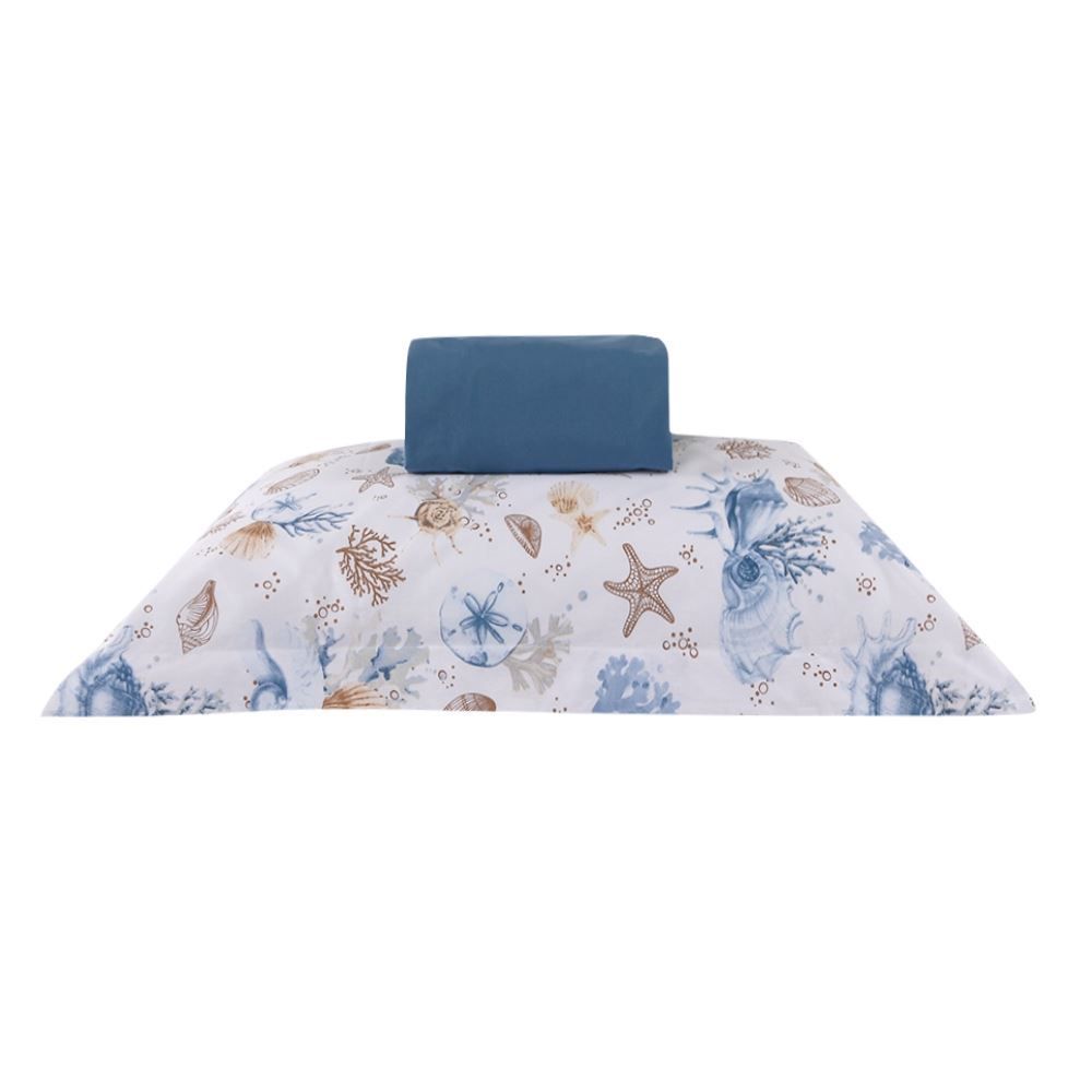 Jogo de Cama Solteiro Percal  Buona Fortuna 2 pçs - Acqua Azul