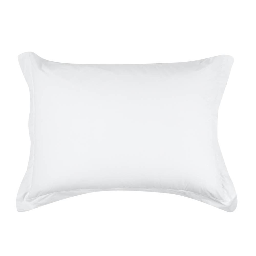 Jogo De Cama Solteiro Percal 200 Fios Buona Fortuna 2 Pçs - Branco Liso