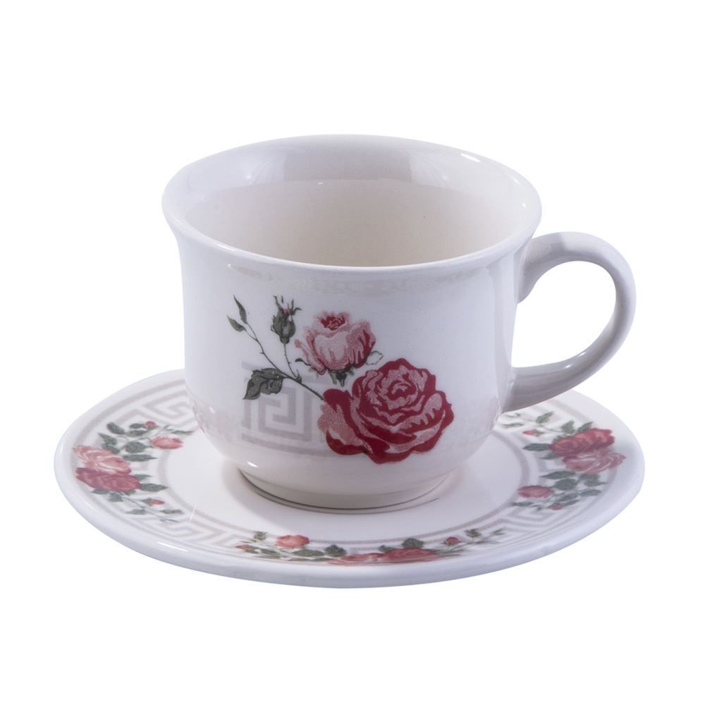 Jogo De Xícara De Chá New Bella Biona 12 Pçs - Cerâmica