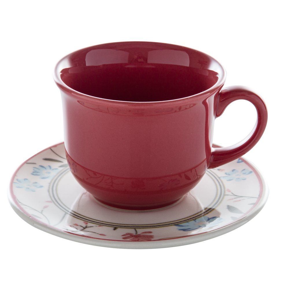 Jogo De Xícara De Chá Mary Biona 12 Pçs - Cerâmica