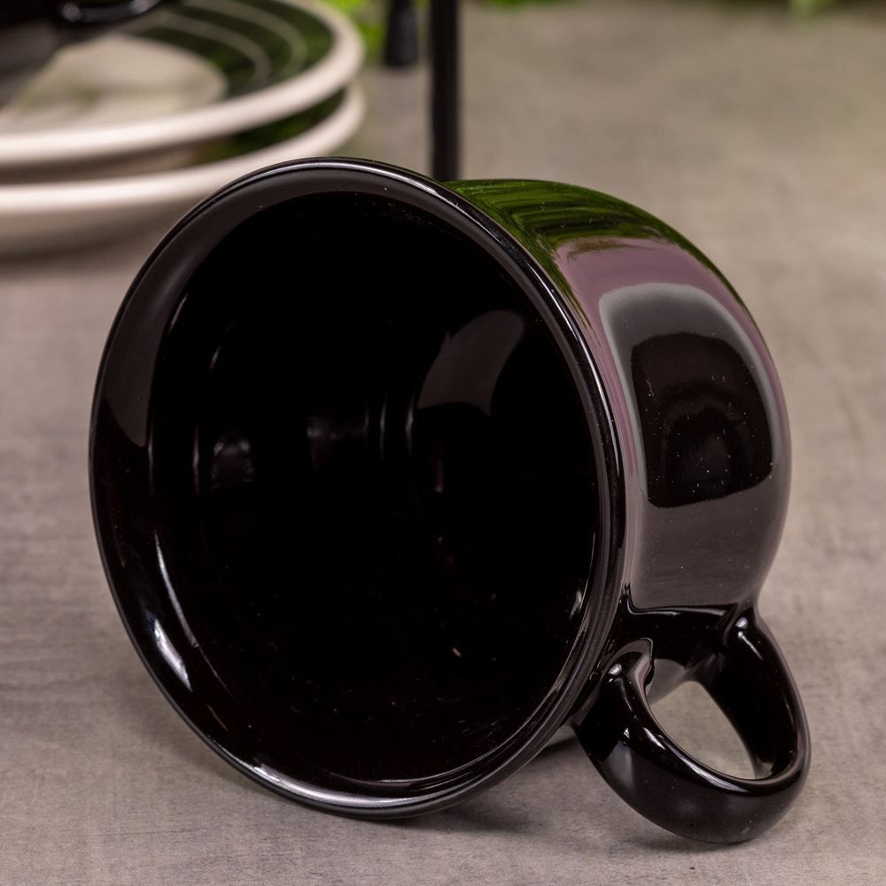 Jogo De Chá Oxford Daily Floreal Luiza 12 Peças - Preto