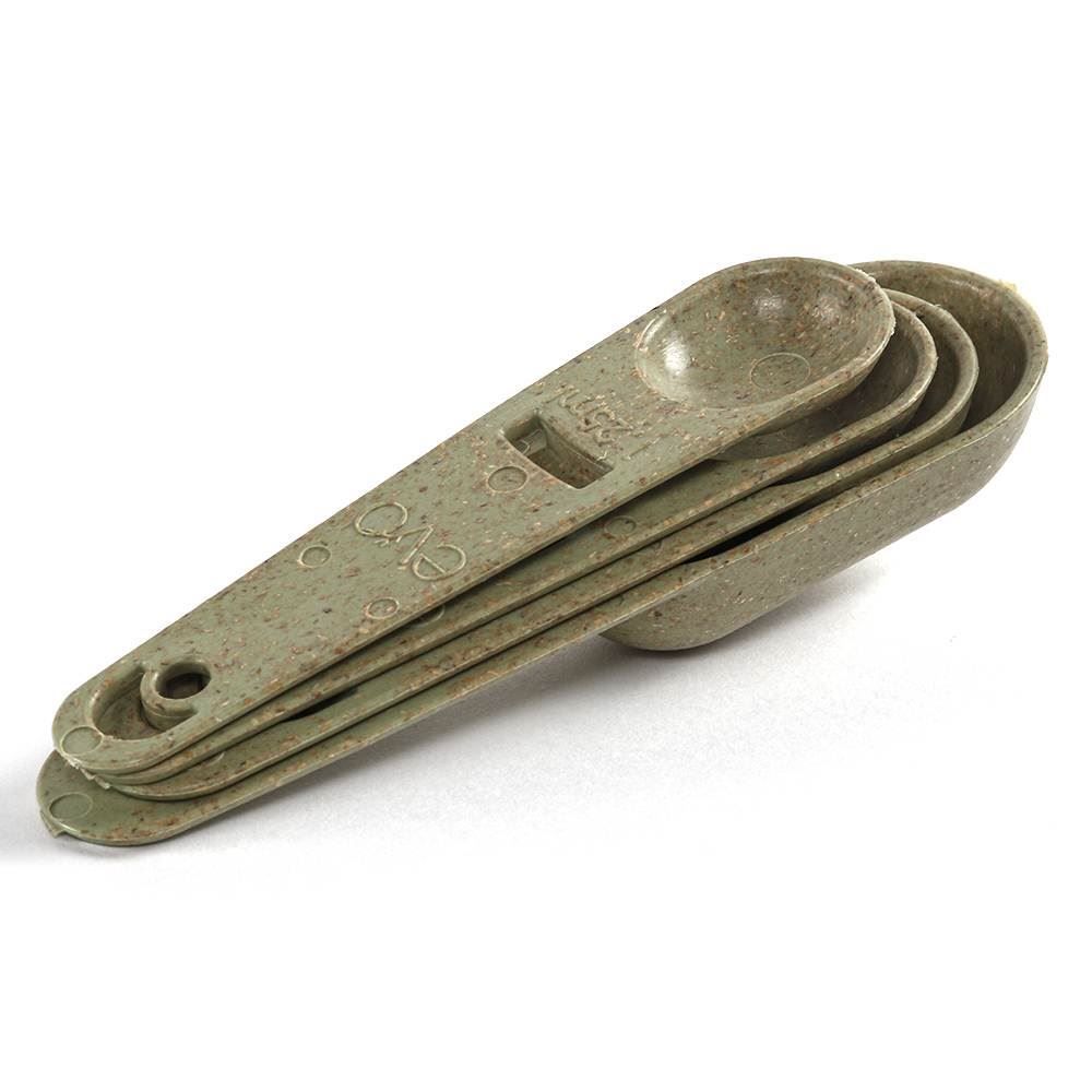 Jogo De Colheres Medidoras Pequenas Verde Tropical Evo - 4 Peças