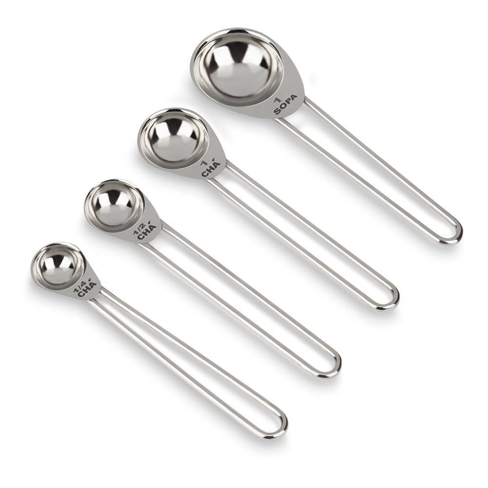 Jogo De Colheres Medidoras Top Pratic Brinox 4 Pçs - Aço Inox