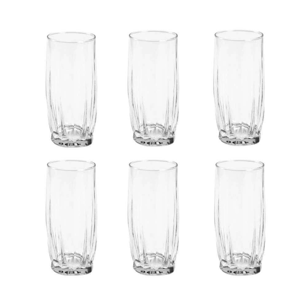 Jogo De Copos De Vidro Long Drink Dance Pasabahçe 320Ml - 6 Peças