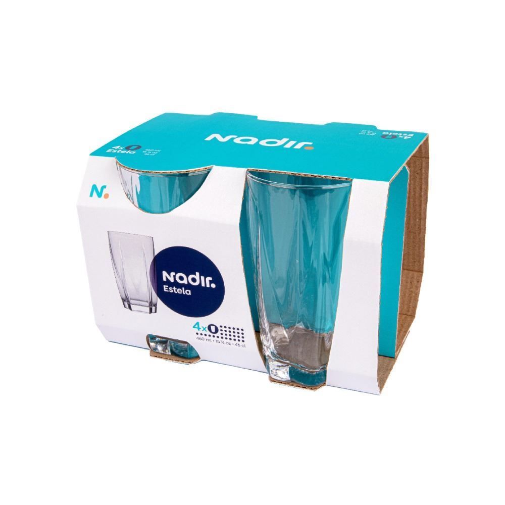 Jogo De Copos Nadir Estela 4 Peças - 460ml