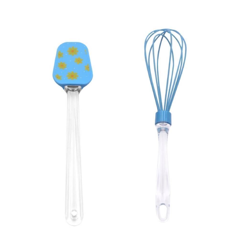 Jogo De Espátula E Fouet De Silicone Flores Havan Casa - 2 Peças