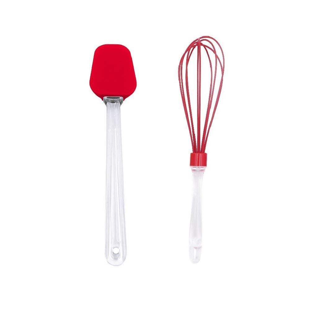 Jogo De Espátula E Batedor Basic Havan Casa 2 Peças - Vermelho