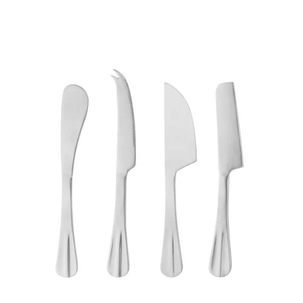 Jogo De Facas Para Queijo Inox Positano Lyor - 4 Peças