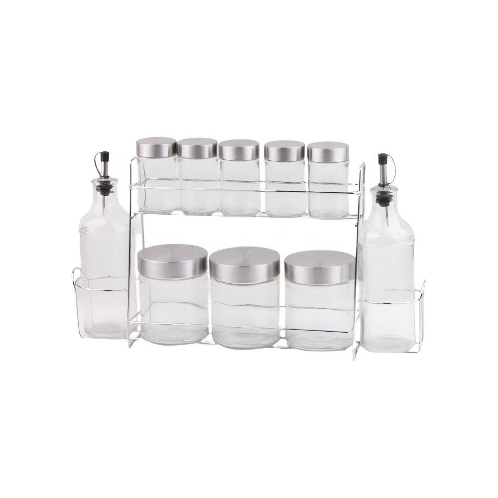 Jogo De Galheteiro E Porta Tempero Com Suporte Havan Casa - 10 Peças