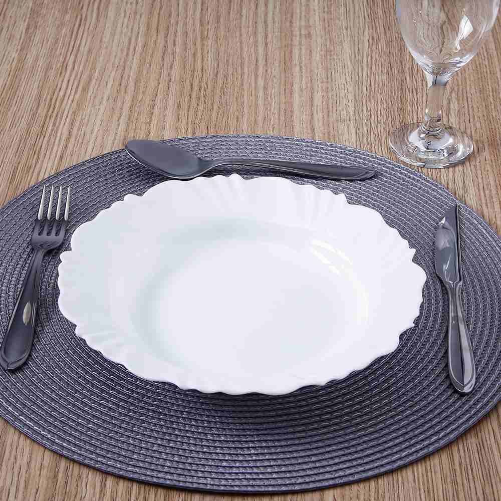 Aparelho De Jantar Opaline Pétala Com Taças Nadir 16 Peças - Branco