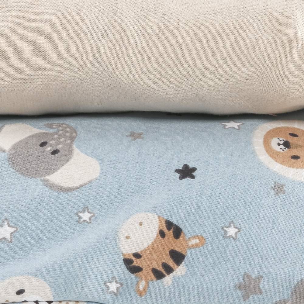 Jogo De Lençol Bebê 100% Algodão Havan Baby 3 Pçs - Safari