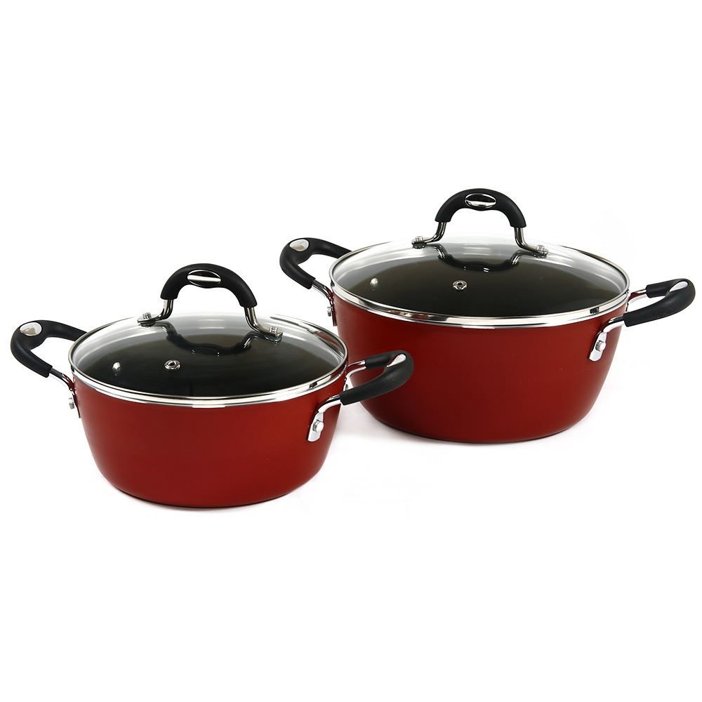 Jogo De Panelas Alumínio Starflon Excellent Mônaco Tramontina 5 Pçs - Vermelho