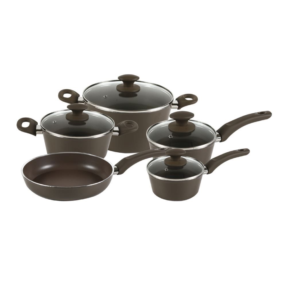 Jogo De Panelas De Indução Montreal Havan Casa 5 Peças - Camurça