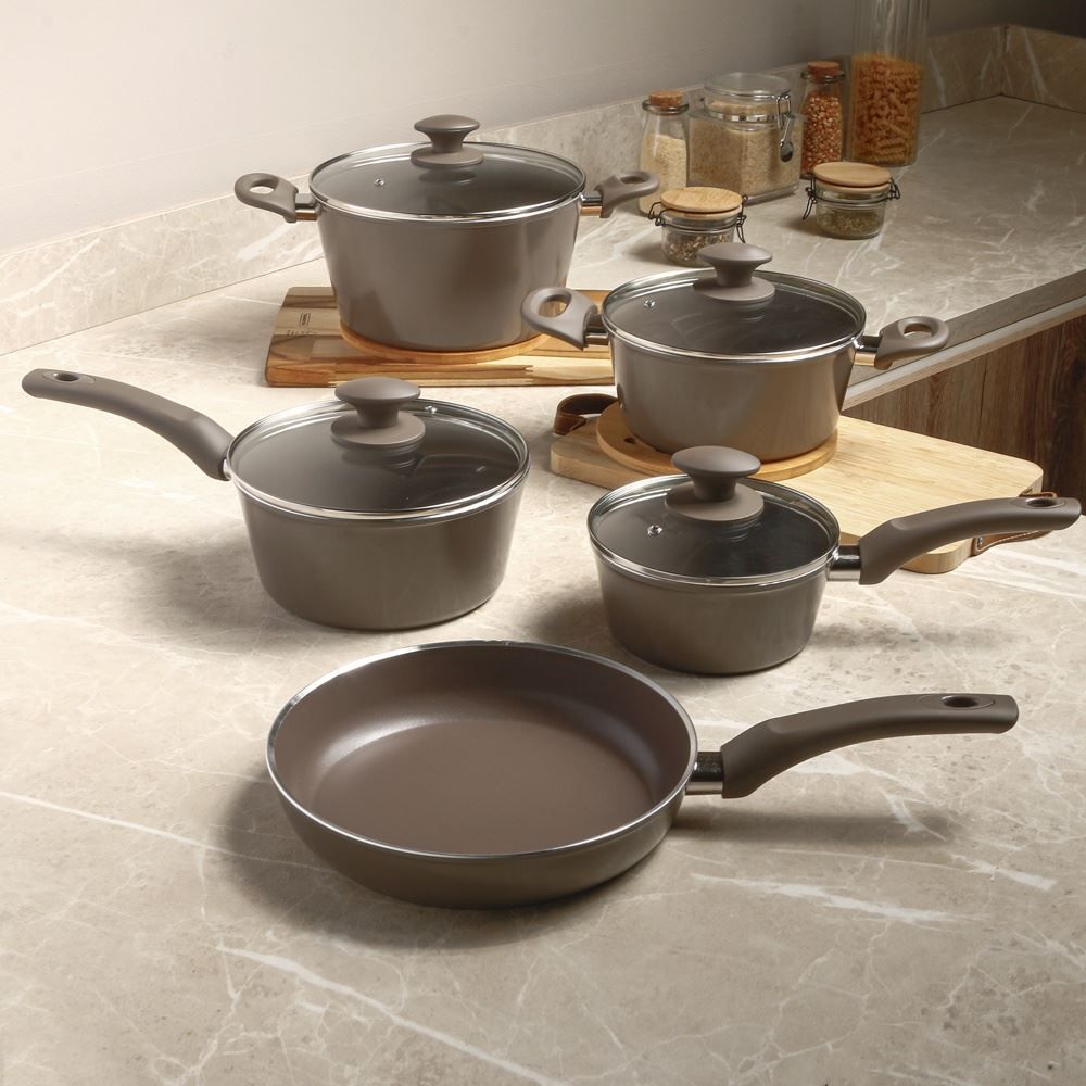 Jogo De Panelas De Indução Montreal Havan Casa 5 Peças - Camurça