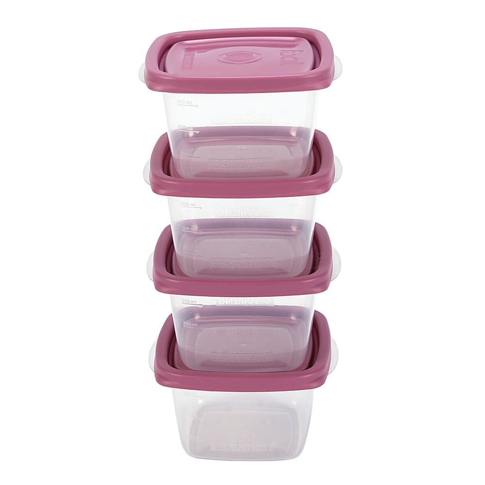 Jogo de Potes com Tampa 4 Peças 360Ml Sanremo - Sortido