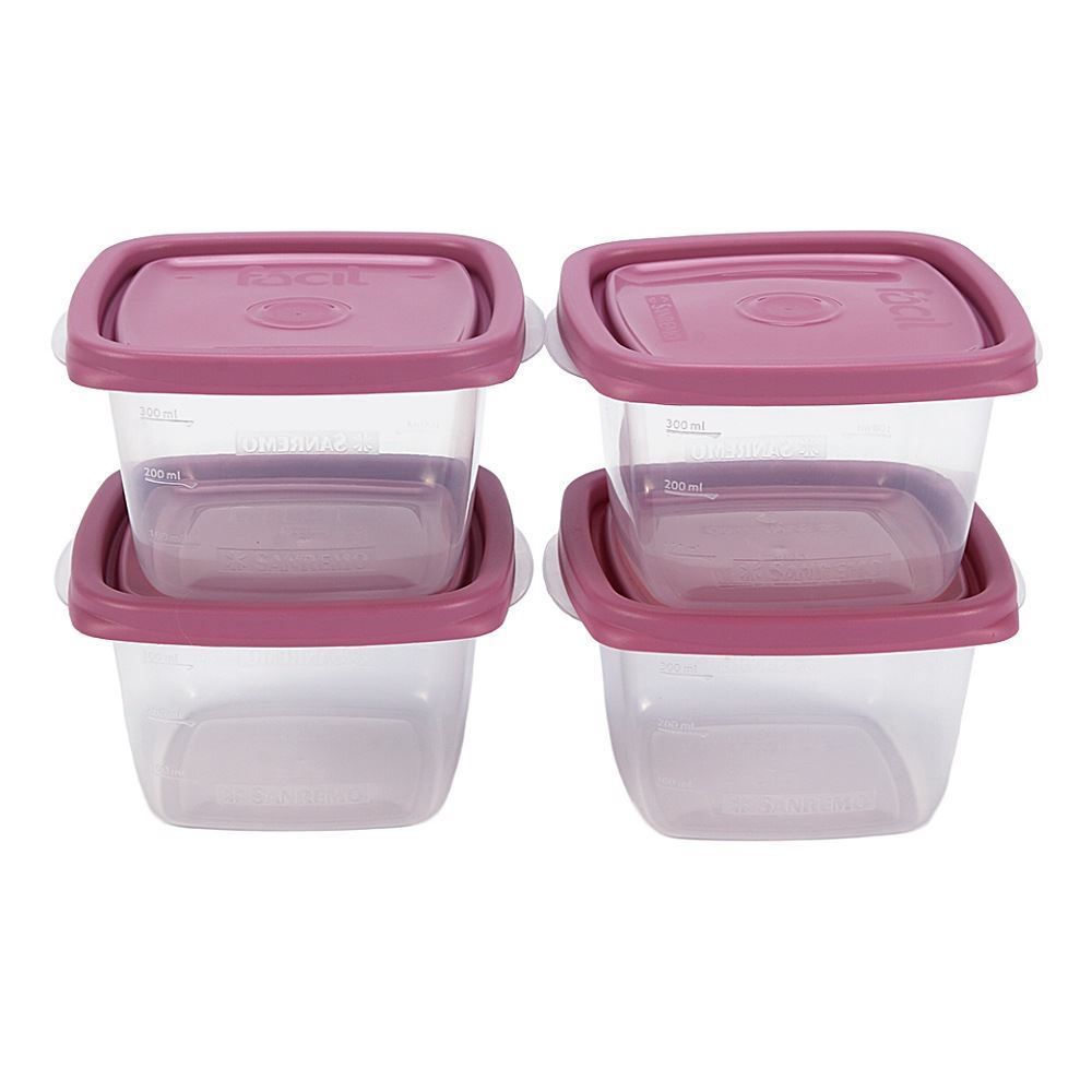 Jogo de Potes com Tampa 4 Peças 360Ml Sanremo - Sortido