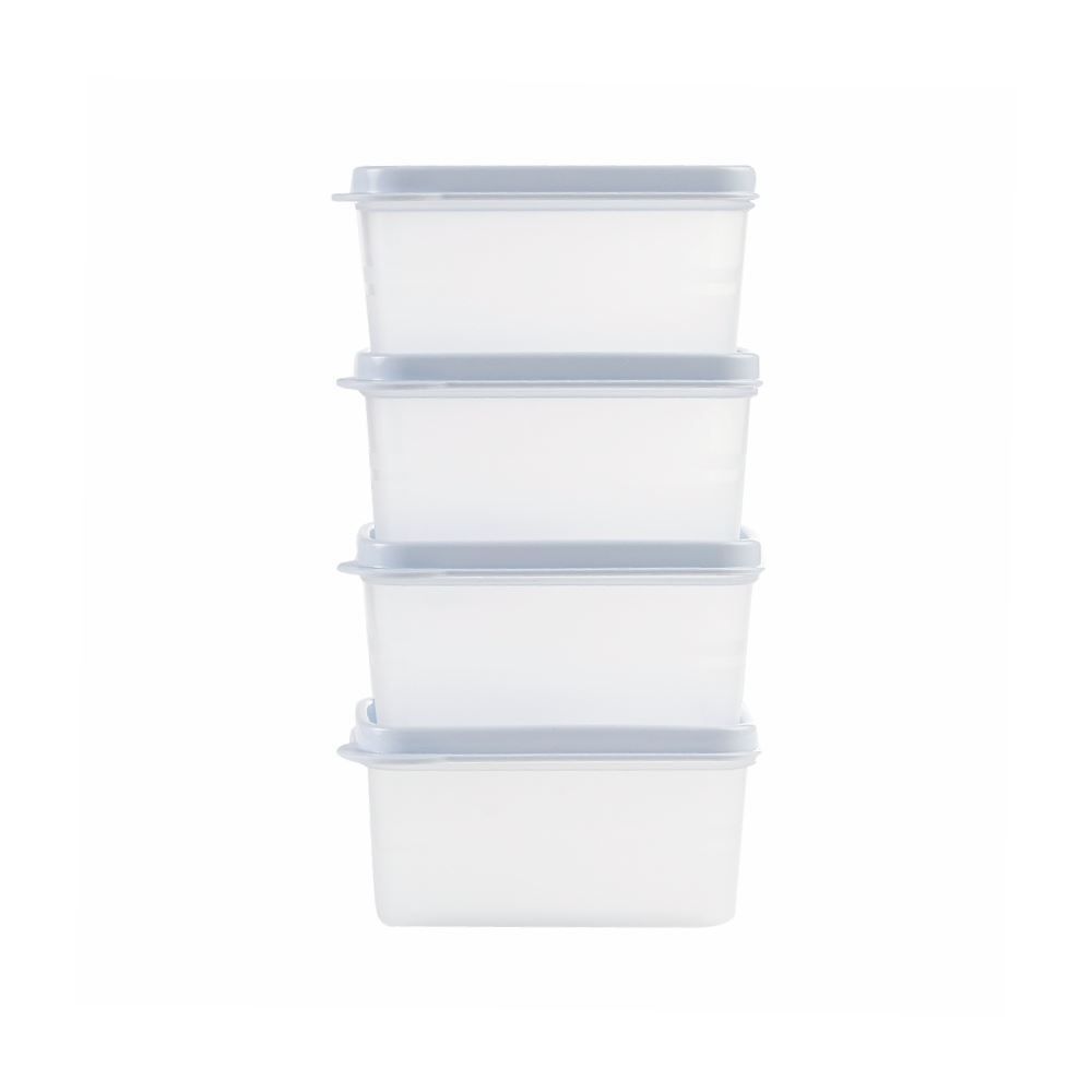 Jogo De Potes Herméticos Essencial Dup 250 Ml - 4 Peças